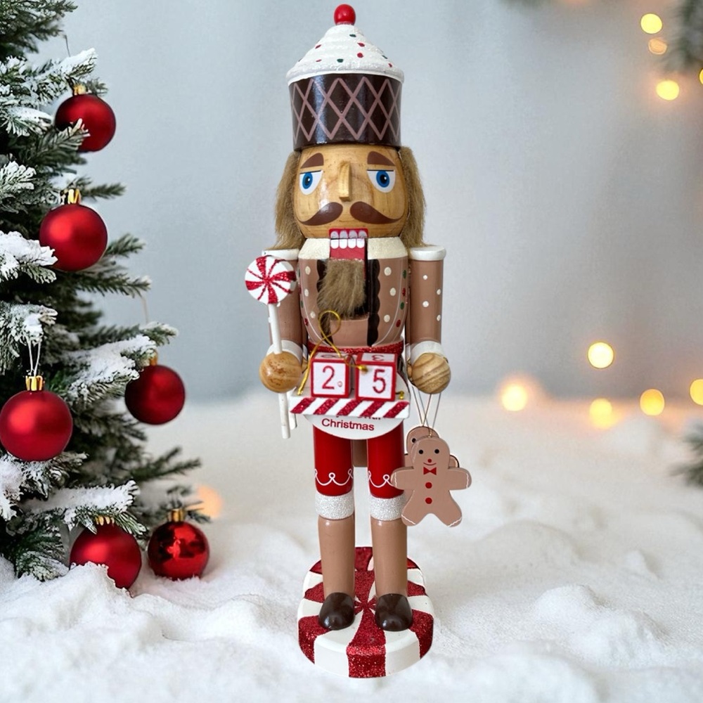 Nutcracker Advent Countdown To Christmas Cupcake Hat Gingerbread Cookie Holiday